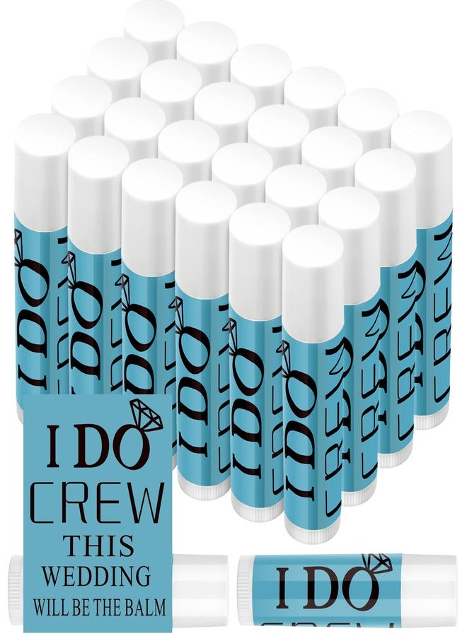 Suttmin 24 Pcs Bachelorette Lip Balm I Do Crew Wedding Party Gifts Bachelorette Lip Balm Gift Wedding Favors for Party Guest Supplies(Black with Blue) - Image 1
